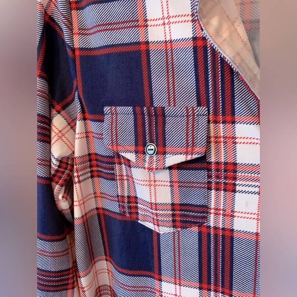 NWT Market & Spruce Balsman Button Down Plaid Knit Top - Picture 10 of 11